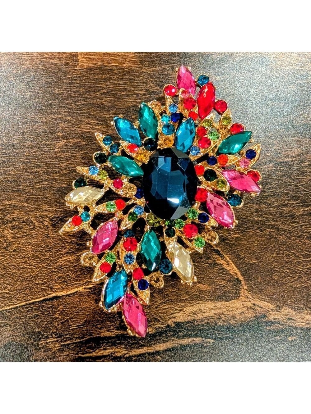 Rhinestones Large Statement Brooch ,New